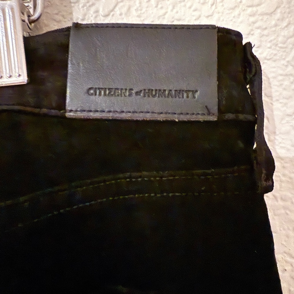 Women’s Citizens Of Humanity Black Lilah High Rise Bootcut Flare Velvet Pants - Picture 3 of 8